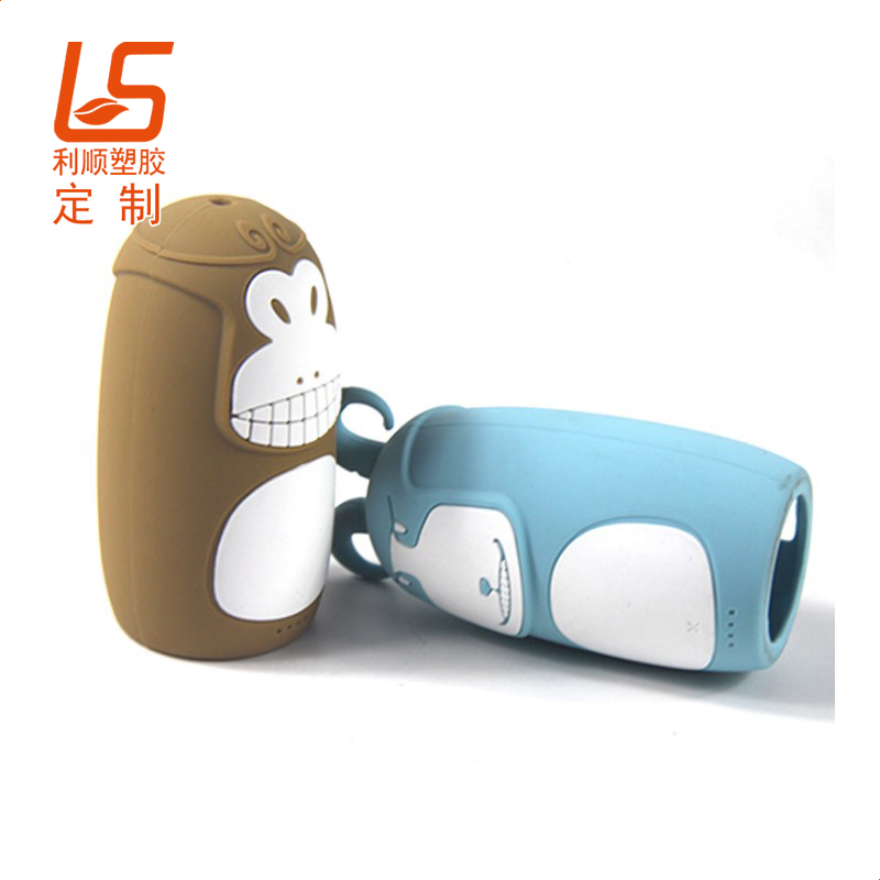 定制移動電源立體公仔硅膠保護套 充電寶硅膠套